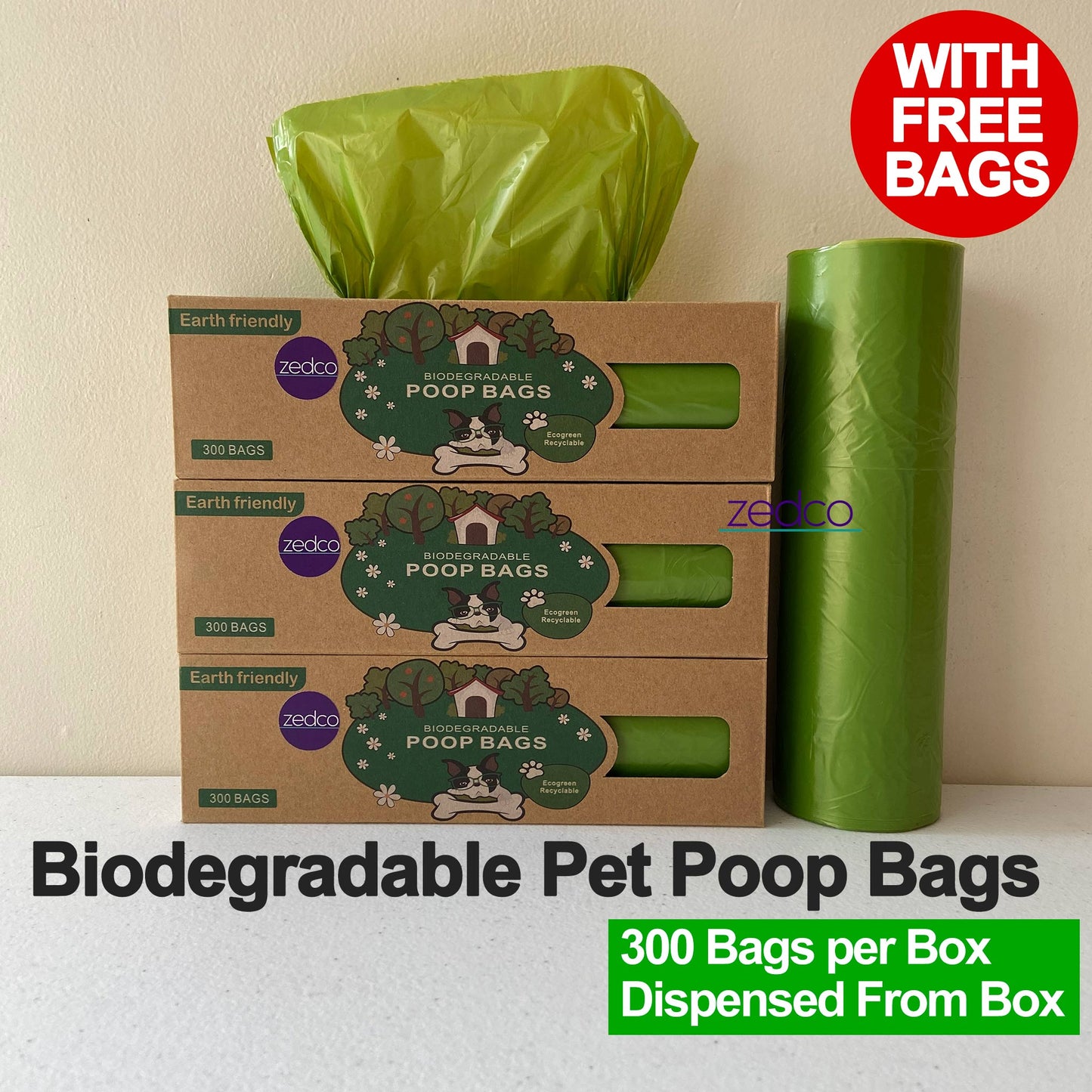 Biodegradable Pet Poop Bag 300 Pulls