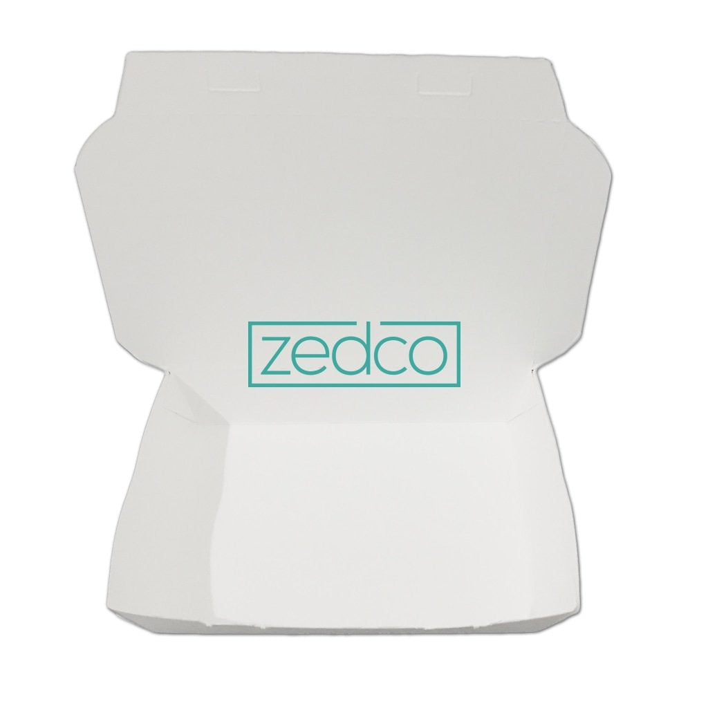 Paper Spaghetti Box - Large - White - White (Top View)