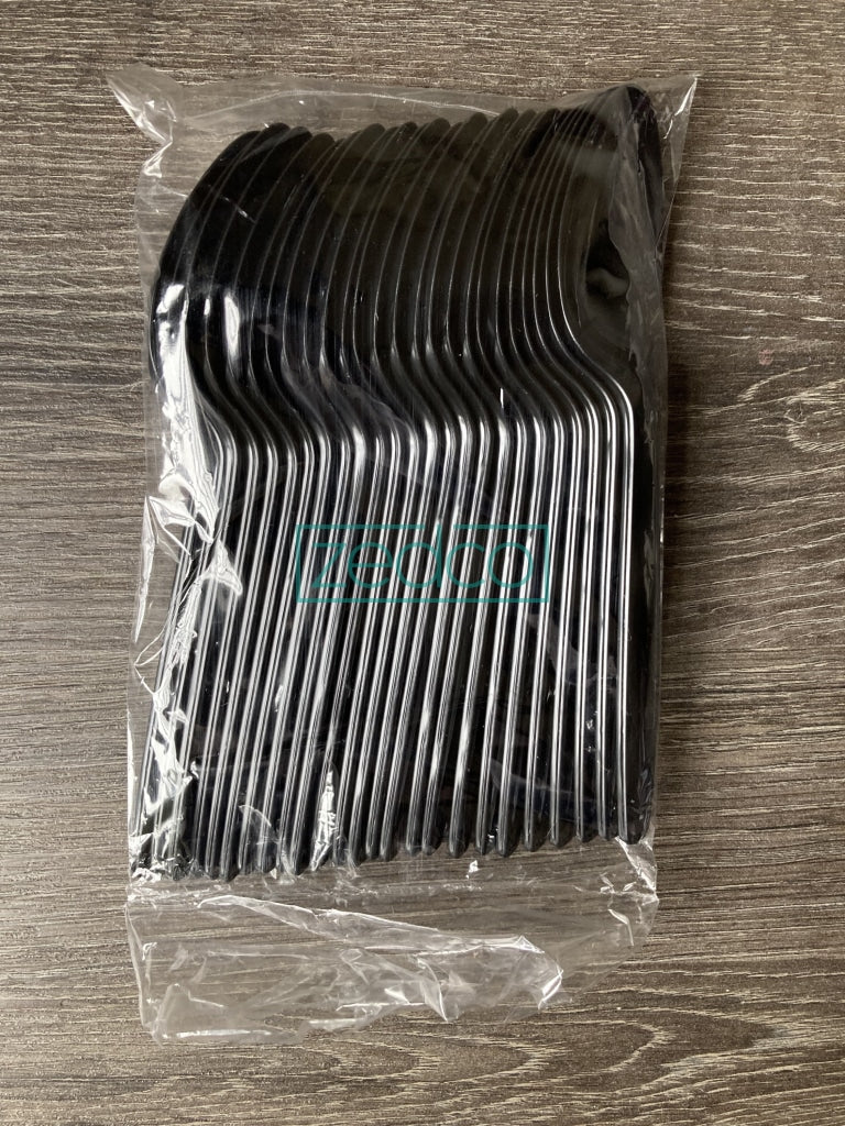 Plastic Spoon - Medium White Or Black (25 Pcs) Spoons