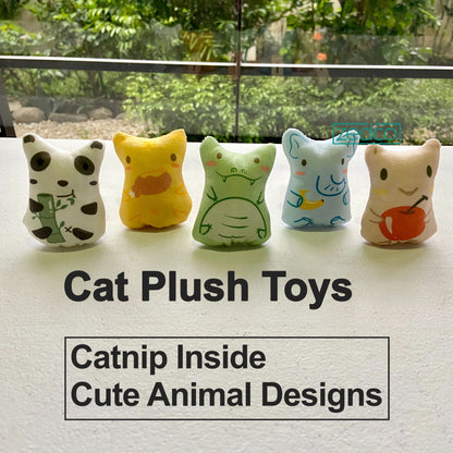 [NEW] Cat Toy With Catnip - Cute Plush Animals, Safe and Fun