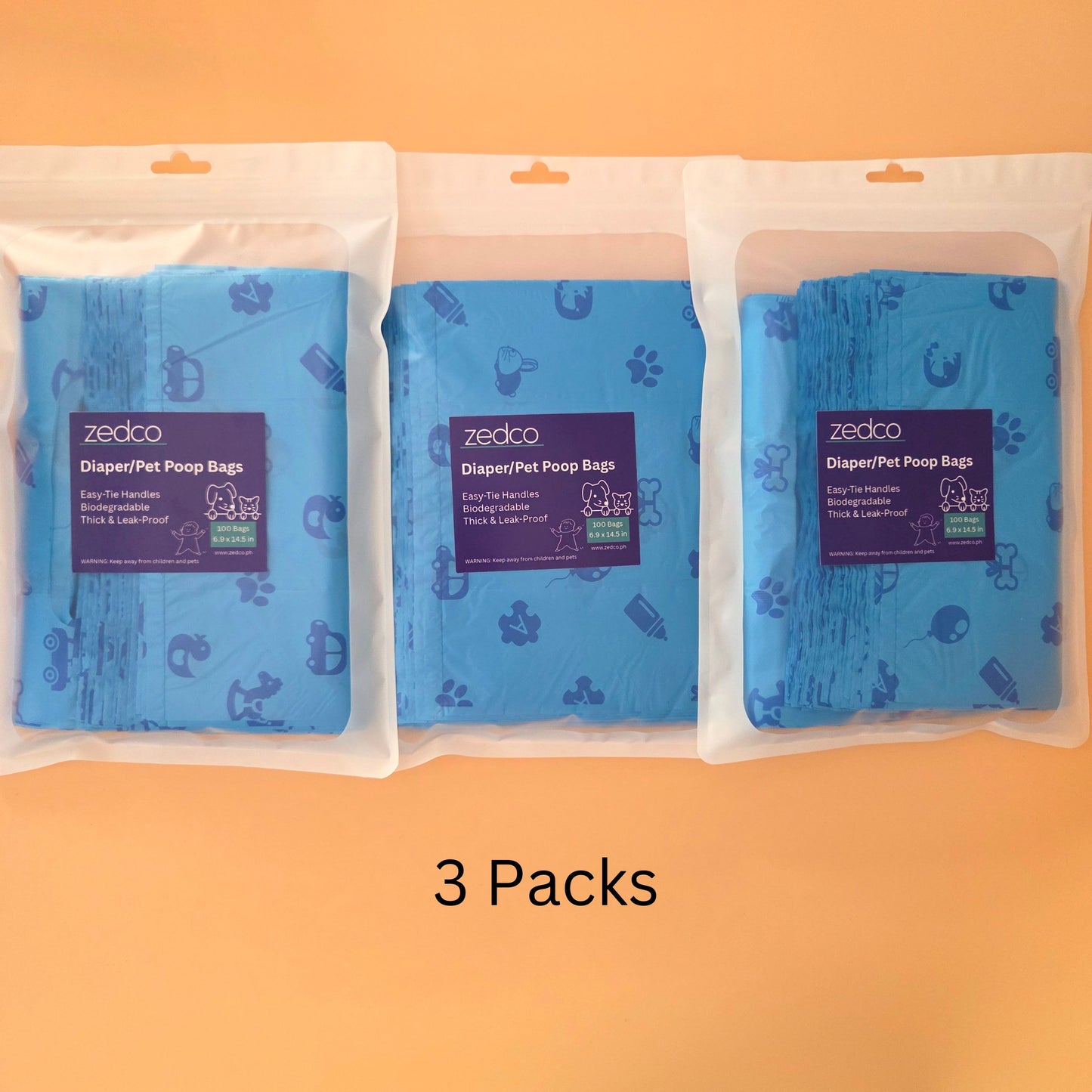 Biodegradable Disposable Diaper/Pet Poop Bags