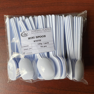 [NEW PACK] Plastic Sundae Spoon - 76 pcs (Approx.)/100 grams