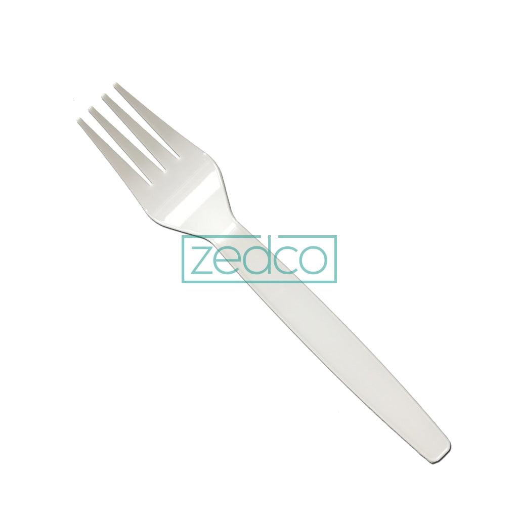 Plastic Fork - Medium - White